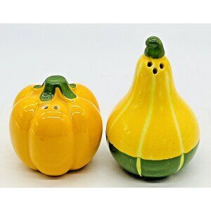 Avon Salt Pepper Shakers Shades of Autumn Pumpkin Gourd 1984